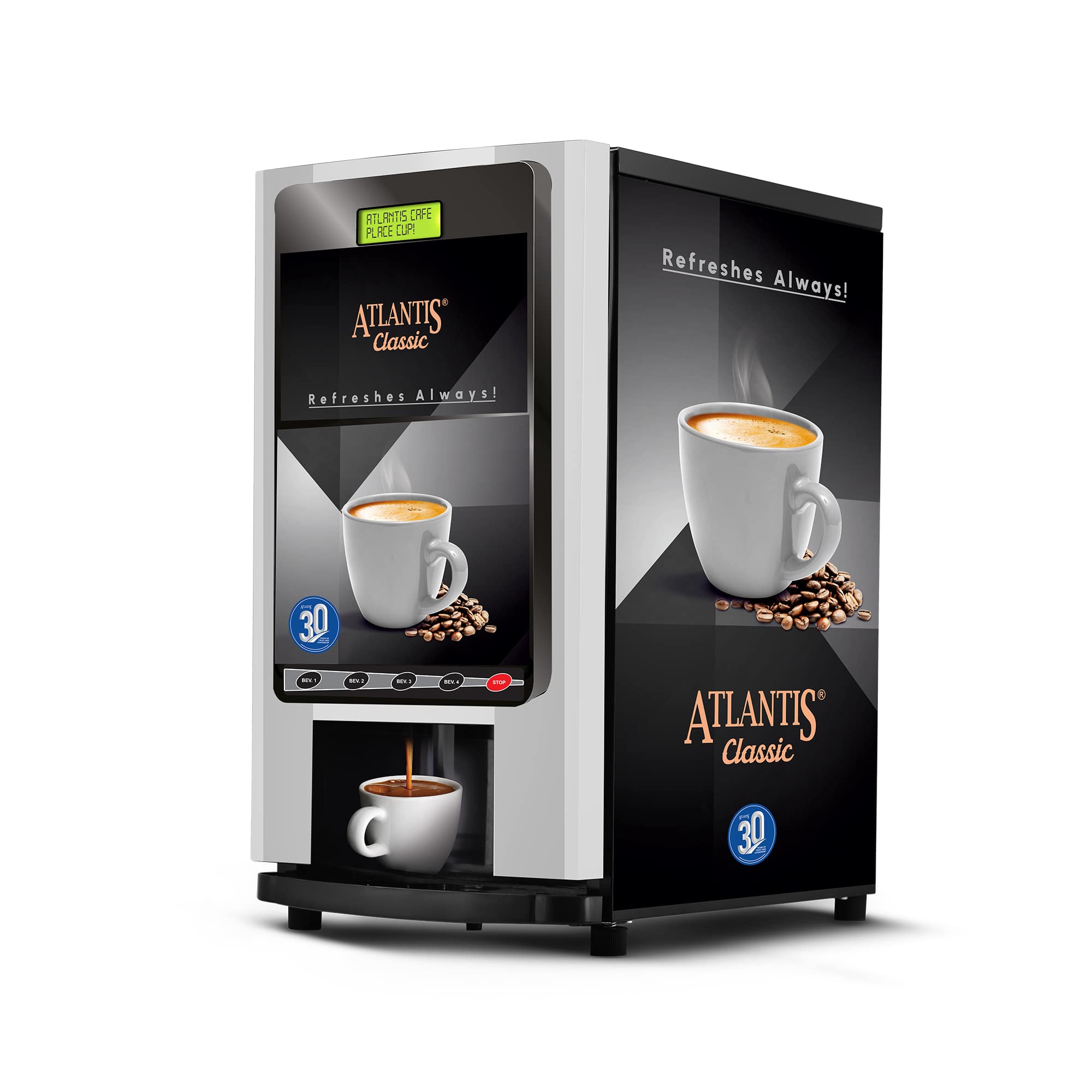 ATLANTIS CLASSIC 4 Lane Tea & Coffee Vending Machine  3 Ltrs hot Tank view 9